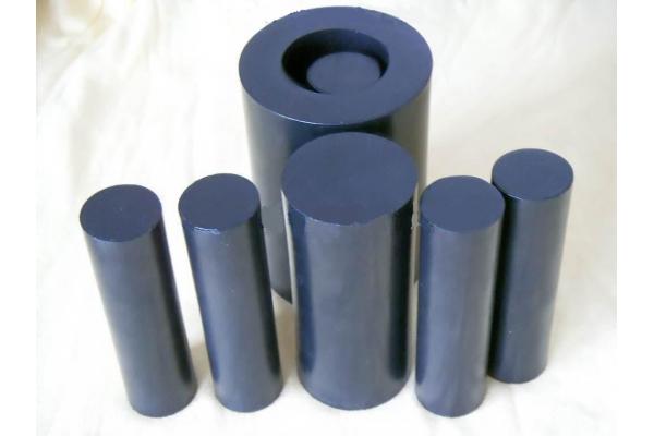 100mm Width Black Teflon Rods / PTFE Rod For Chemical , Self Lubricating