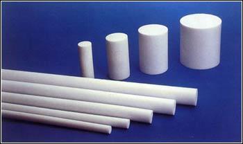 White Virgin Molded PTFE Teflon Rod Self Lubricating Natural Durability